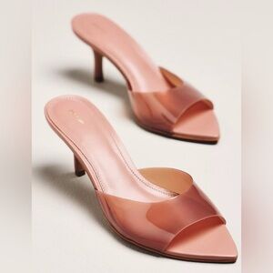 New Maeve PVC Pointed-Toe Mule Heels $138